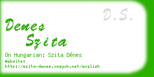 denes szita business card